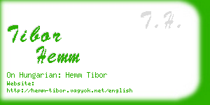 tibor hemm business card